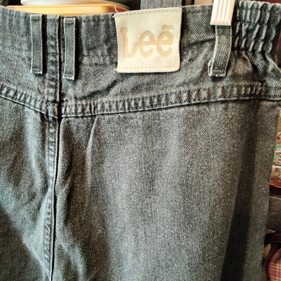 Vintage Lee no pocket Mom Jeans washed black 12 petite - Picture 2 of 6